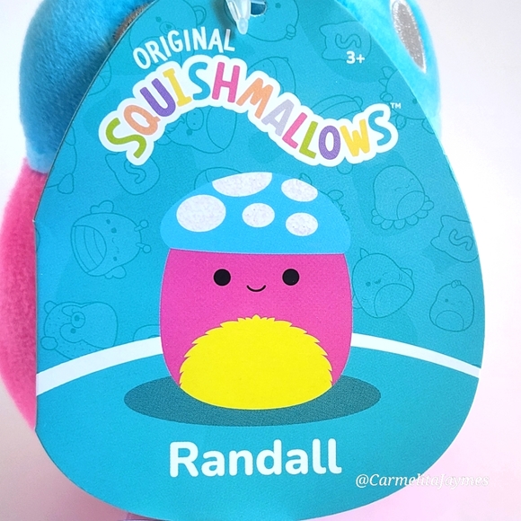 RANDALL 🍄 Blacklight Pink Mushroom Clip Original Squishmallow by Kelly Toy ☆NWT - Picture 3 of 8